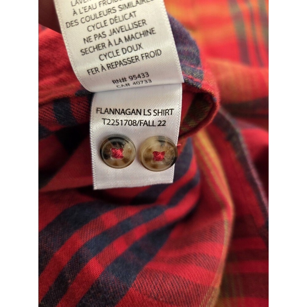 Toad & Co Flannagan LS Shirt Men’s Large Red Plaid Organic Cotton Button Up... - Picture 6 of 9